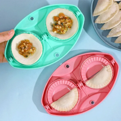 6Pcs Plastic Manual Double Head Dumpling Mould