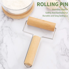 10Pcs Pizza Dough Roller Rolling Pin with Wooden Handle